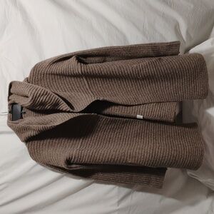 Vince Alpaca/Camel/Merino Wool Blend Taupe Chunky Knit Sweater Jacket Sz.M